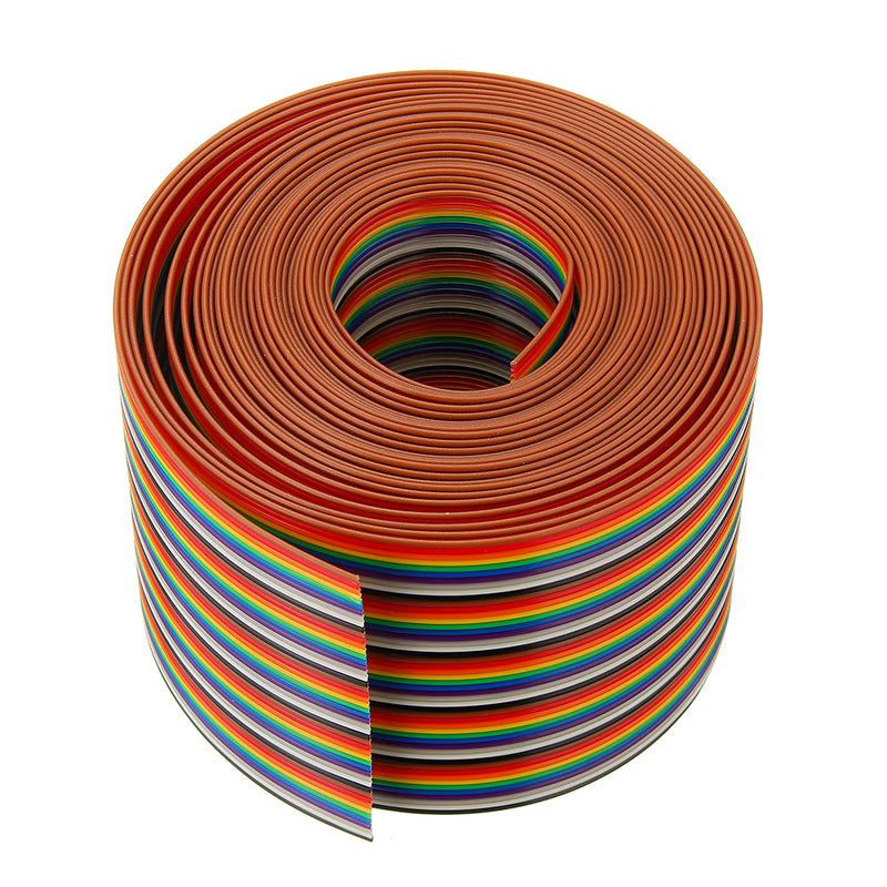 5M 1.27mm Pitch Ribbon Cable 50P Flat Color Rainbow Ribbon Cable Wire Rainbow Cable