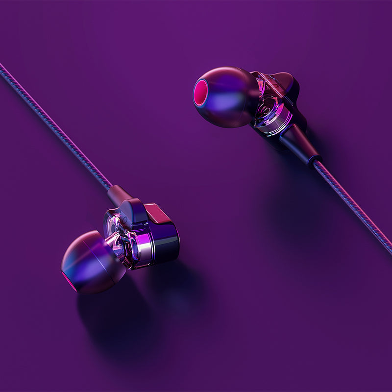 BlitzWolf BW-ES4 Dual Dynamic Drivers Graphene Earphone 3.5mm Wired Control In-ear Earbuds Magnetic Headphone with Mic