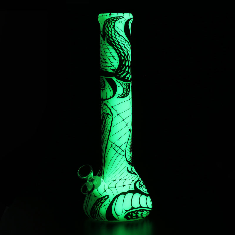 Night Luminous Hoo kah Smoking Glow In The Dark Water Pipe Silicone
