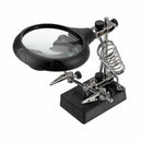 5LED Light Desk Lamp Magnifier Desktop Magnifying Glass Adjustable Support Clamp