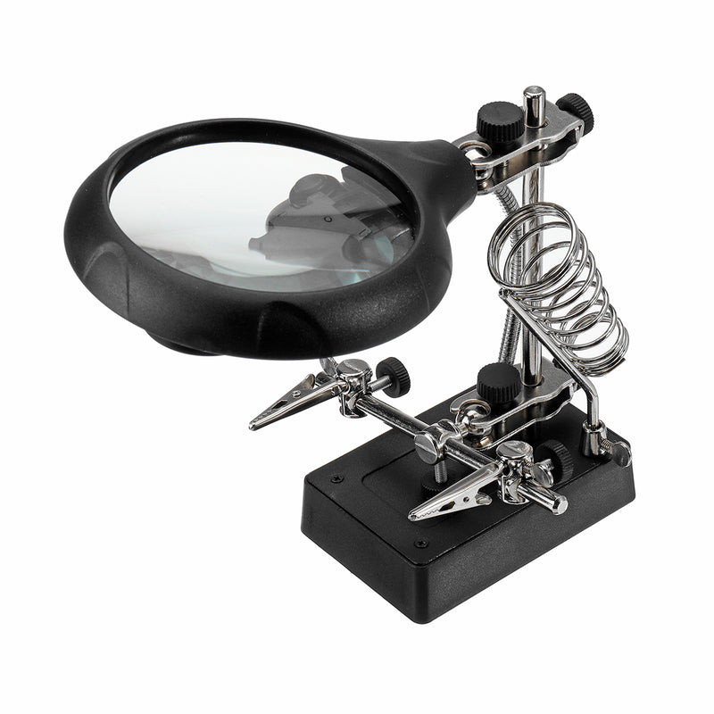 5LED Light Desk Lamp Magnifier Desktop Magnifying Glass Adjustable Support Clamp