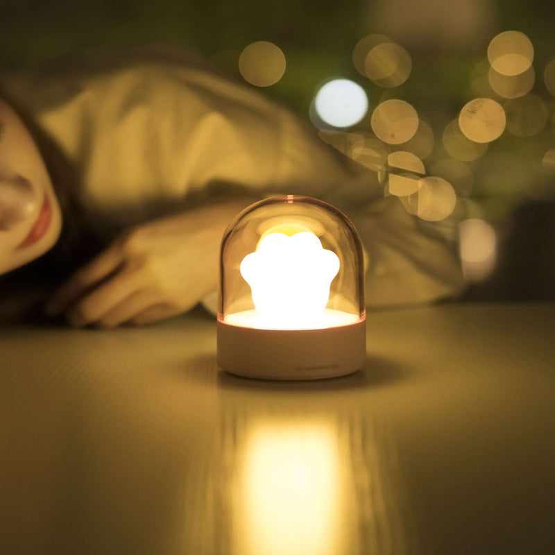 3Life 006 Creative Cat Paw Musical Night Light USB Charging LED Night Light Built In Music Player Remote Control Bedroom Table Lamps From Xiaomi Youpin