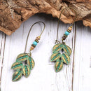 Bohemian Leaves Drop Earrings Retro Alloy Earrings Fashion Women Earring