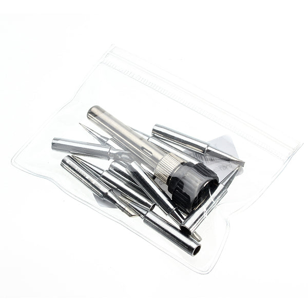 10pcs 900M-T Lead Free Soldering Iron Tips + 1 Iron Casing for 936 AOYUE YIHUA ReWork Station Iron