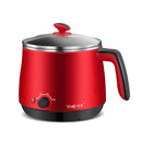 Yoice Y-DZG12 600W 220V Mini Multifunctional Electric Cooking Pot 304 Stainless Steel Red Color