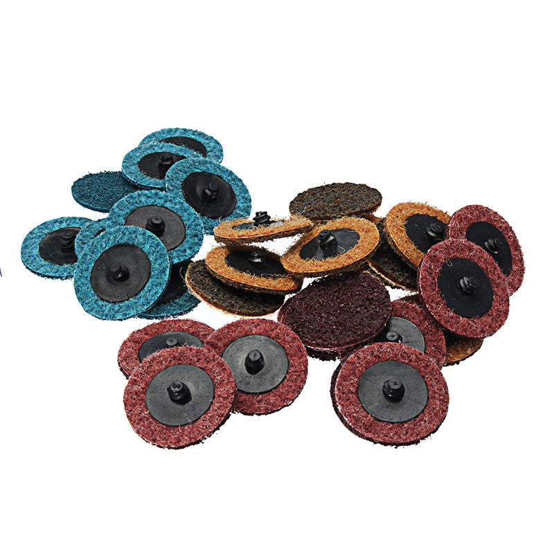 30pcs 2 Inch Roll Lock Sanding Disc Fine Medium Coarse Surface Conditioning Disc