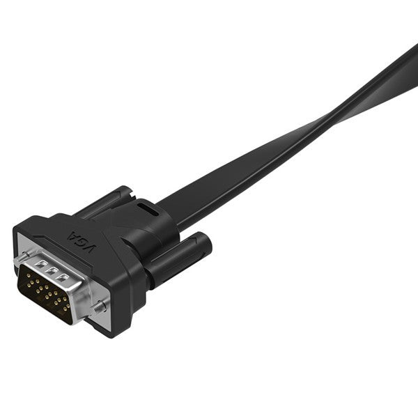 Vention VGB-B05 VGA to VGA Flat Cable Male to Male Black Braided Shielding Premium HDTV VGA Cable