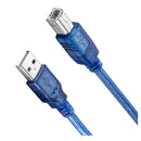 5pcs 30CM Blue USB 2.0 Type A Male to Type B Male Power Data Transmission Cable For