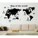 Removable Poster Letter World Map 3D Art Decor Vinyl Wall Sticker Living Room Office Decorations