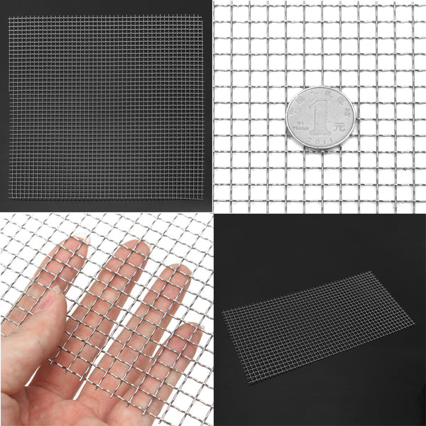 Stainless Steel Woven Wire Mesh Filter Grading 30cm Sheet Silk to Heavy Gauze