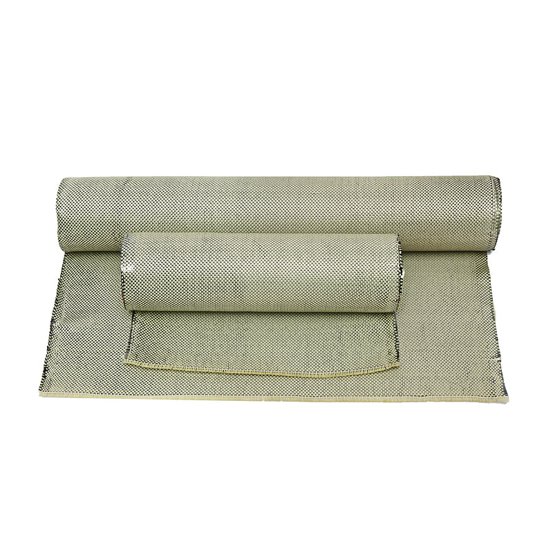 1m 3K 200g Yellow Carbon Fiber Hybrid Fabric Cloth Plain Weave Cloth High Strength for Building Bridge Construction Repair