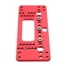 Aluminum Alloy Adjustable Metric Cabinet Hardware Jig Plus Cabinet Door Knob Handle Install Drill Guide Template Jig with 4.2mm Drill Bit Set