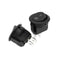 Excellway 10Pcs Rocker Switch ON/OFF 2 Position Round Boat Rocker Switch 6A/250V 10A/125V AC