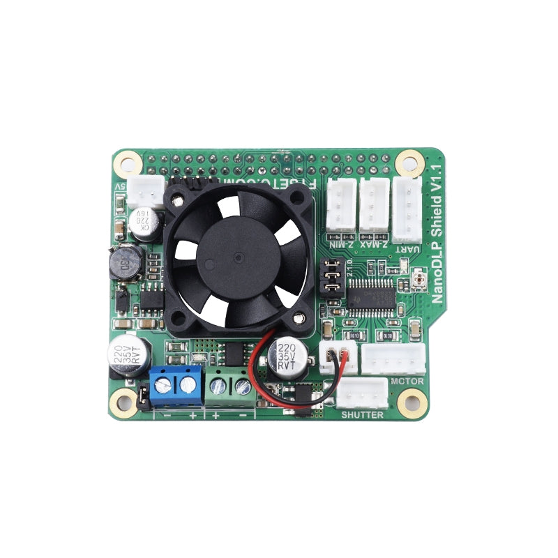 NanoDLP Shield V1.1 Expansion Board With DRV8825 Controled MOS For Raspberry Pi 3B