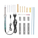 19Pcs 220V Adjustable Solder Iron 60W All Copper Extrusion Head with Hot Strip LCD Line Maintenance Tools EU Plug