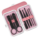 Y.F.M Stainless Steel Black Nail Clipper Pedicure Scissor Tweezer Manicure Set Kit