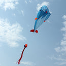 3D Huge Soft Parafoil Blue Dolphin Kite Outdoor Sport Entertainment Kite Frameless