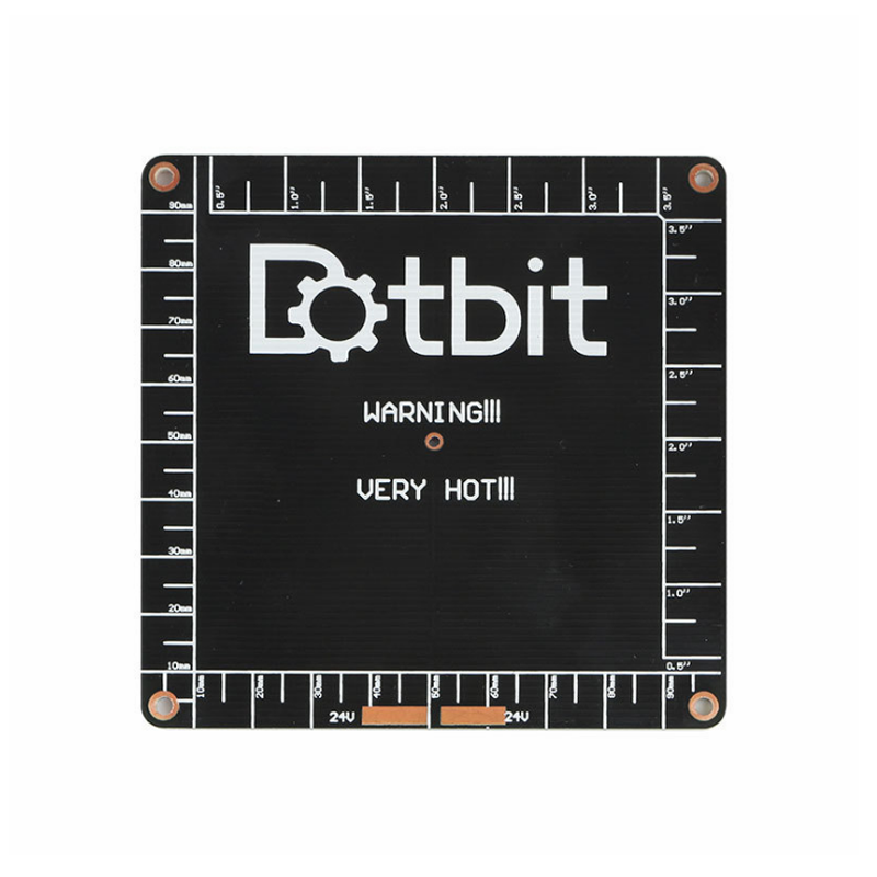 12v 100*100*2mm Mini Heated Bed Double-Sided Heating Plate Platform for OpenBuilds & 3D Printer With 1M 15A Power Cable