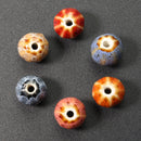 12mm 5Pcs Ceramic DIY Jewelry Flower Glaze Watermelon Shape Loose Beads