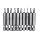 BROPPE 10Pcs Magnetic Torx Screwdriver Bits T5/T6/T7/T8/T9/T10/T15/T20/T25/T27/T30/T40 1/4 Inch Hex Shank Screwdriver Set for Bosch