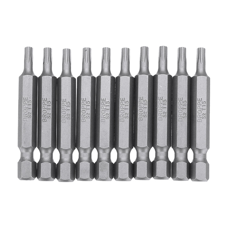 BROPPE 10Pcs Magnetic Torx Screwdriver Bits T5/T6/T7/T8/T9/T10/T15/T20/T25/T27/T30/T40 1/4 Inch Hex Shank Screwdriver Set for Bosch