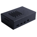 ZP0070 Aluminum Alloy Case with Cooling Fan and Heatsink Metal Enclosure DIY Protective Shell Kit for Raspberry Pi 4B