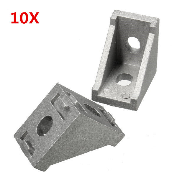 Suleve AJ28 10Pcs 2028 Aluminium Angle Corner Joint 20 Series Aluminum Extrusion 20x20mm Right Angle Bracket Furniture Fittings