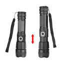 XANES 1287 XHP50 LED 5 Modes USB Rechargeable Telescopic Zoom LED Flashlight 18650/26650