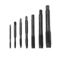 Drillpro 7pcs M3-M12 HSS Nitriding Coated Screw Thread Tap Set Machine Thread Tap Drill