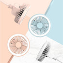LyRay UB-03 USB Chargig Mini Shower Clip Table Fan Lazy People Support Tube Led Make-up Light Lamp Fan