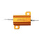 10pcs RX24 25W 15R 15RJ Metal Aluminum Case High Power Resistor Golden Metal Shell Case Heatsink Resistance Resistor