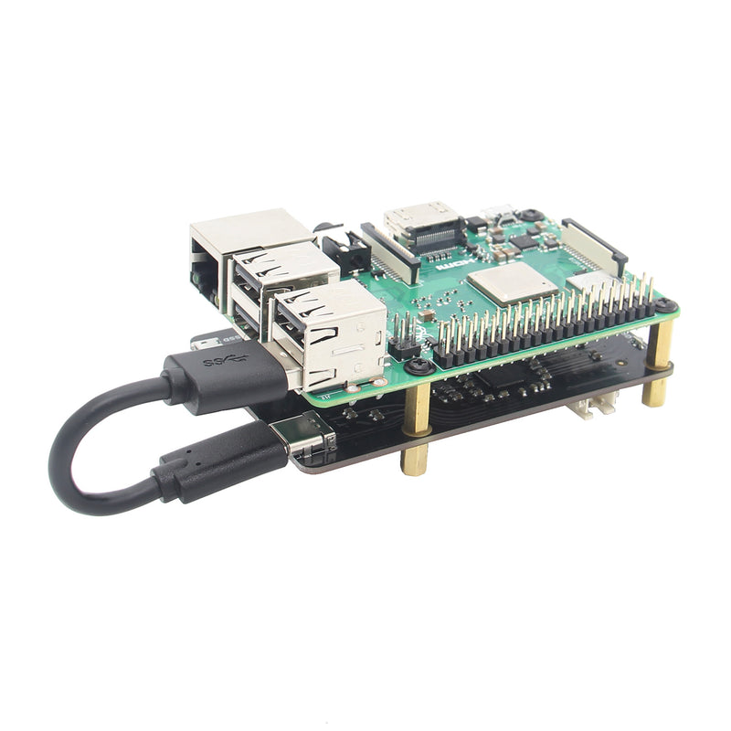 X870 NVME M.2 2280/2260/2242/2230 SATA SSD NAS Expansion Board with USB 3.0 Jumper for Raspberry Pi / Rock64