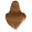 Brown 18 Inch Long Straight Hair Training Model Mannequin Practice Head Salon Cutting