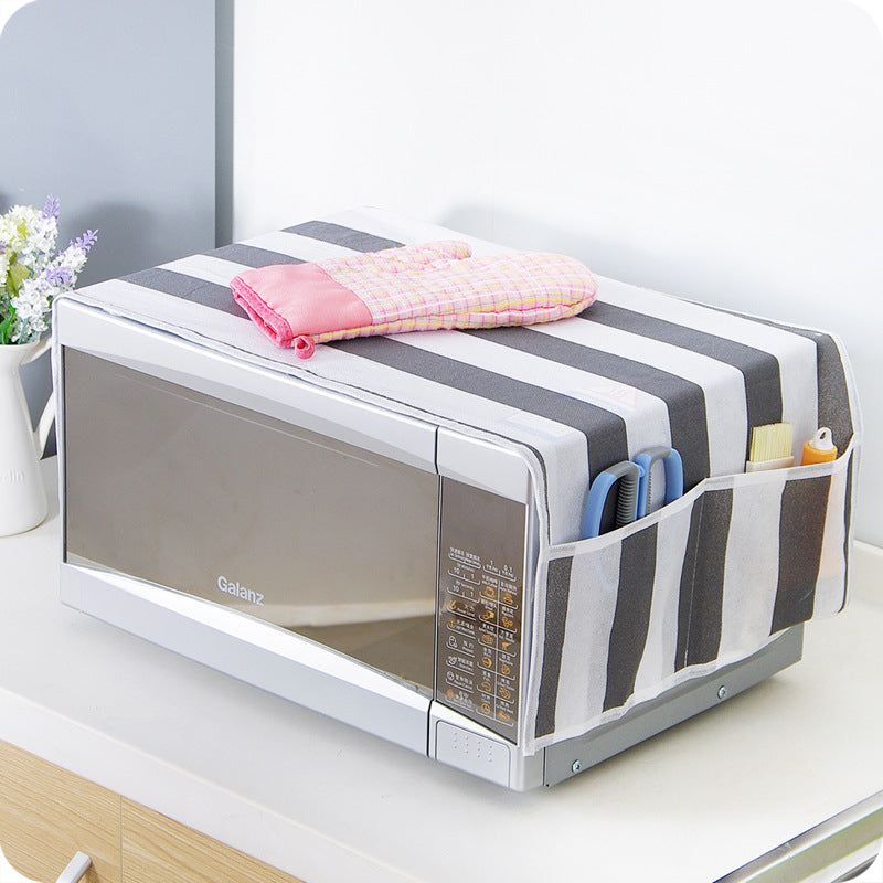 Microwave Oven Dust Cover Dustproof Storage Bags Organizer Sundries Home Decor Microwave Towel