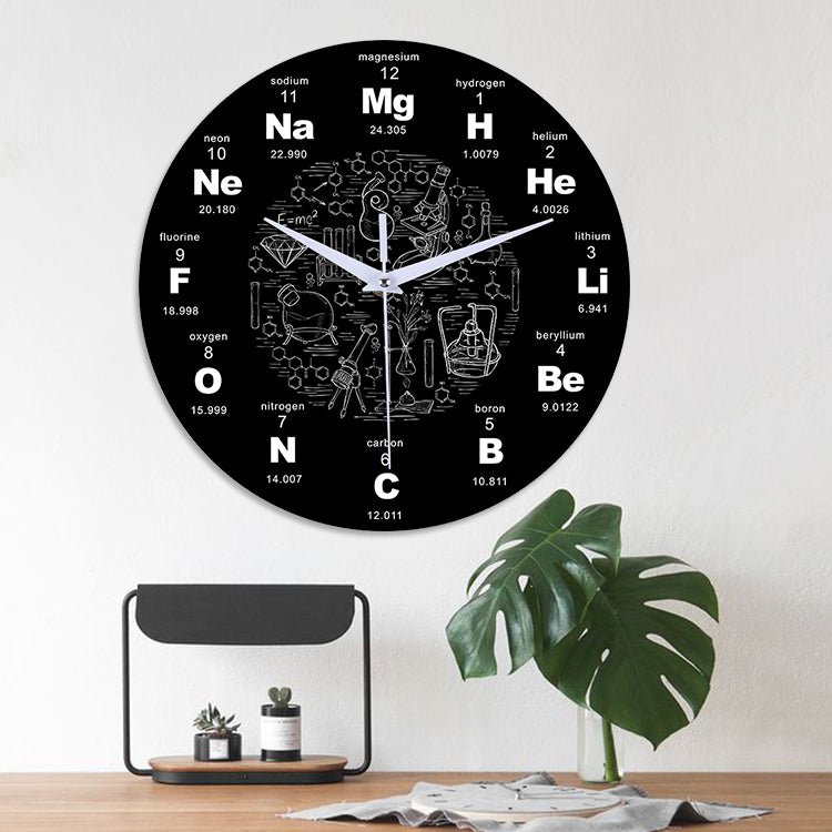 Emoyo ECY025 Chemical Element Table Wall Clock 3D Wall Clock For Home Office Decorations A