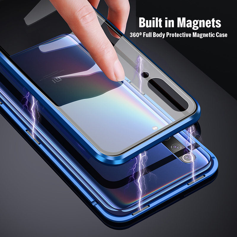 Bakeey Xiaomi Redmi Note 7 / Redmi Note 7 Pro 360 Front+Back Double-sided Full Body 9H Tempered Glass Metal Magnetic Adsorption Flip Protective Case