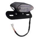 Motorcycle ATV License Plate LED Tail Rear Brake Bracket Lights Turn Lamp 12V