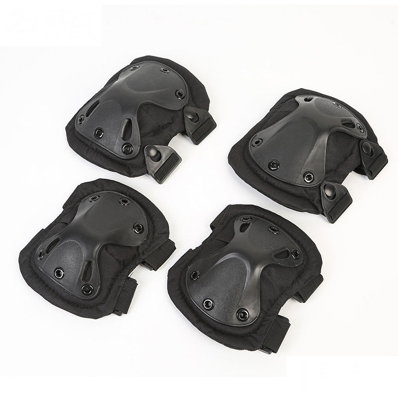 XINDA XD-PJ19 4Pcs Military Tactical Knee Support+Elbow Support Set Outdoor Hunting Shooting Sports Protective Gear
