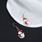 Sweet Earring Drop Earrings Red Christmas Snowman Rhinestone Earrings Cute Jewelry For Women