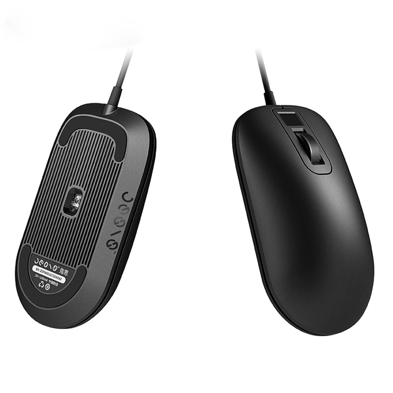 Jesis J1 Fingerprint Mouse Wired Optical Ergonomic Gaming Work Mouse Protect-Privacy Office Mice