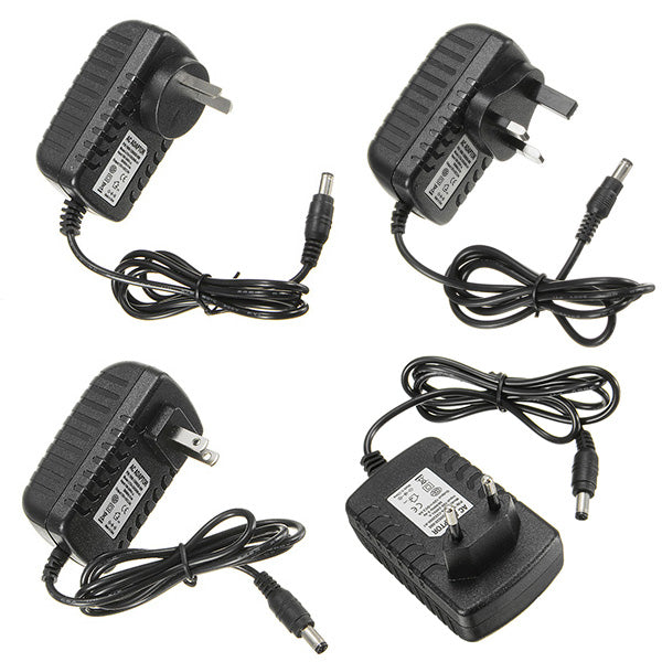 LUSTREON AC100-240V TO DC12V 2A 24W Power Supply Adapter For Strip Light + Female Connector