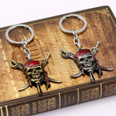 Halloween Cool Zinc Alloy Keychain Captain Jack Skeleton Skull Double Knives Metal Keychain