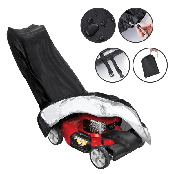 Waterproof Lawn Mower Cover Gardening Rain Bag 75.2"x 26.4'' Oxford Heavy Duty Push Cover