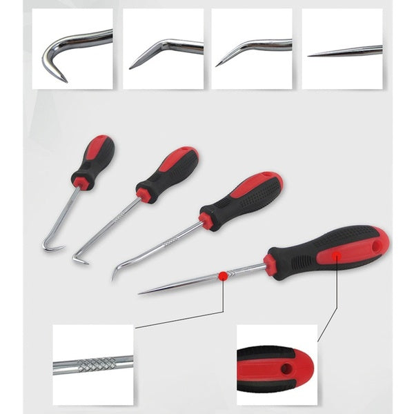 Car Oil Seal O-Ring Seal Pick Tools Car Oil Seal Screw Driver Car Hook And Pick Set 4pcs