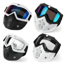Motorcycle Goggles Detachable Modular Shield Face ATV MX Racing Motocross Mask