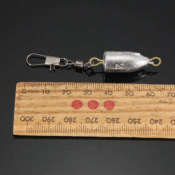 ZANLURE Fishing Sinker Fishing Rolling Swivel Sea Fishing Lead Weights Sinkers with Snap Swivels