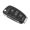 3 Buttons Car Remote Key Fob Case Shell With Battery for Audi A3 A4 A6 A8 Q7 TT