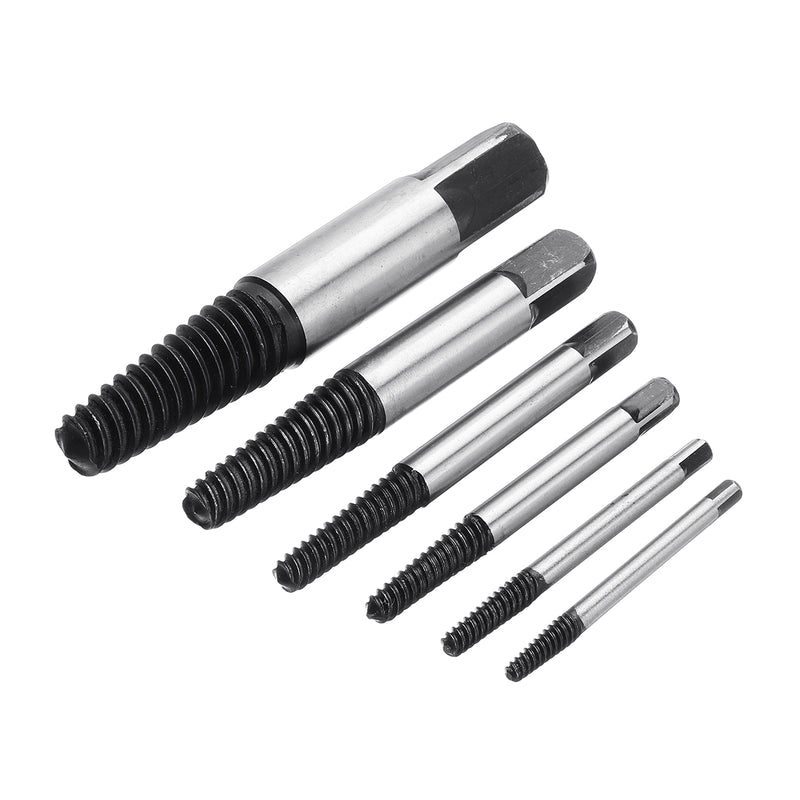 6pcs Damaged Screw Extractor Set Easy Out Broken Nut Screw Bolt Remover Kit