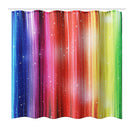 79''x71'' Rainbow Colorful Pattern Waterproof Polyester Shower Curtains with 12 Hooks