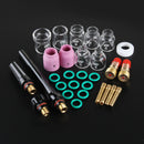 29Pcs TIG Welding Accessories Torch Stubby Gas Slot Glass Cup for WP-17/18/26